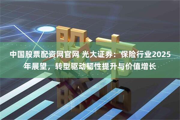 中国股票配资网官网 光大证券：保险行业2025年展望，转型驱动韧性提升与价值增长
